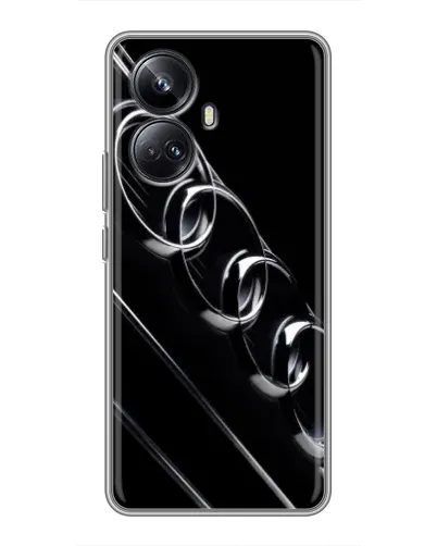 Чехол для Realme 10 Pro Plus с картинкой «Audi — абстрактные кольца»