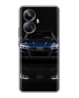 Чехол для Realme 10 Pro Plus с картинкой «Audi — ночное отражение»