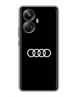 Чехол для Realme 10 Pro Plus с картинкой «Audi White Logo»
