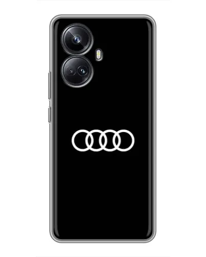 Чехол для Realme 10 Pro Plus с картинкой «Audi White Logo»