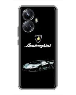 Чехол для Realme 10 Pro Plus с картинкой «Логотип Lamborghini классика»