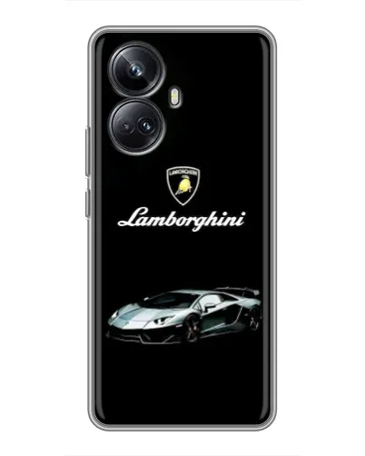Чехол для Realme 10 Pro Plus с картинкой «Логотип Lamborghini классика»