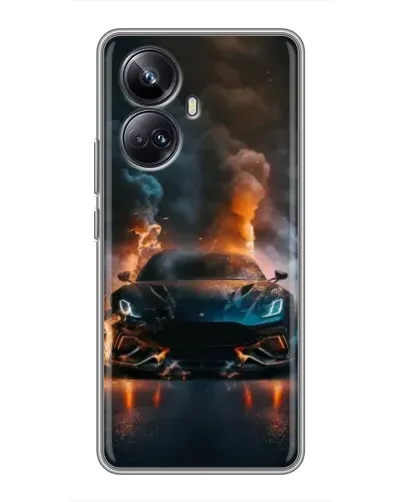 Чехол для Realme 10 Pro Plus с картинкой «Lamborghini дымная эстетика»