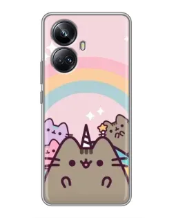 Чехол для Realme 10 Pro Plus с картинкой «Единорог Pusheen»