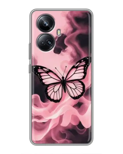 Чехол для Realme 10 Pro Plus с картинкой «Бабочка в дыму»