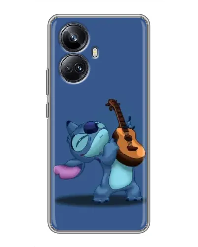 Чехол для Realme 10 Pro Plus с картинкой «Стич с укулеле»