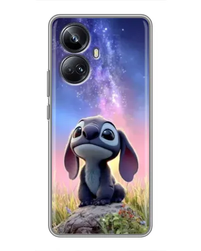 Чехол для Realme 10 Pro Plus с картинкой «Стич на рассвете»