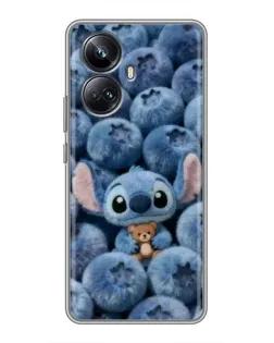 Чехол для Realme 10 Pro Plus с картинкой «Стич и голубика» Чехол для Realme 10 Pro Plus с картинкой «Стич и голубика»
