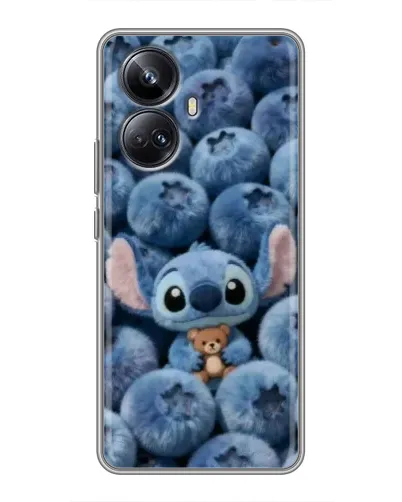 Чехол для Realme 10 Pro Plus с картинкой «Стич и голубика»