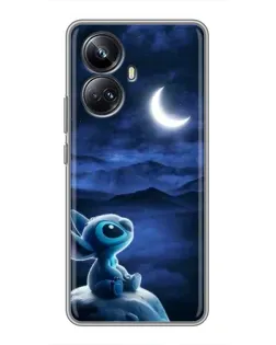 Чехол для Realme 10 Pro Plus с картинкой «Лунная ночь Стича» Чехол для Realme 10 Pro Plus с картинкой «Лунная ночь Стича»