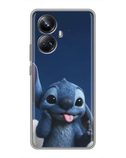 Чехол для Realme 10 Pro Plus с картинкой «Стич в облаках»