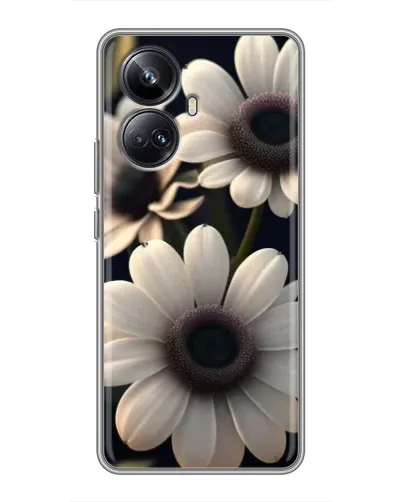 Чехол для Realme 10 Pro Plus с картинкой «Белые маргаритки макро»