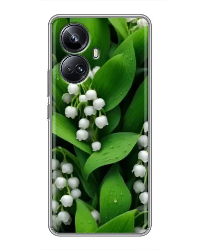 Чехол для Realme 10 Pro Plus с картинкой «Ландыши в зелени»