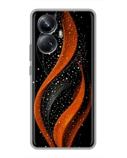 Чехол для Realme 10 Pro Plus с картинкой «Огненная звездная волна»