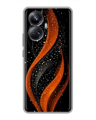 Чехол для Realme 10 Pro Plus с картинкой «Огненная звездная волна»