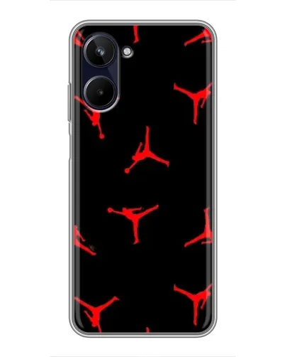 Чохол для Realme 10 з картинкою «Jordan Red Pattern» Чохол для Realme 10 з картинкою «Jordan Red Pattern»