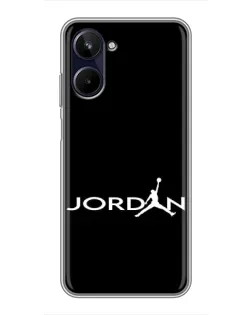 Чохол для Realme 10 з картинкою «Jordan White Logo»
