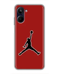 Чохол для Realme 10 з картинкою «Jordan Red Back»