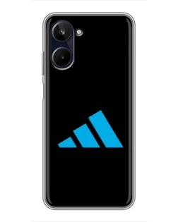 Чехол для Realme 10 с картинкой «Adidas Cyan Logo»
