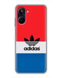 Чехол для Realme 10 с картинкой «Ретро блоки Adidas»