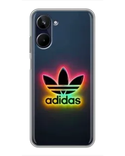 Чехол для Realme 10 с картинкой «Неоновый Adidas»