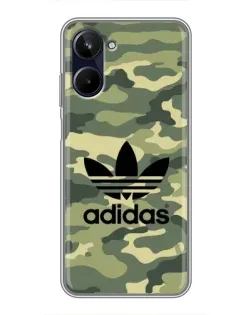 Чехол для Realme 10 с картинкой «Милитари стиль Adidas»