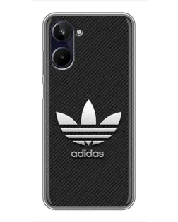 Чехол для Realme 10 с картинкой «Adidas Карбоновая текстура»