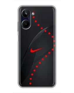Чехол для Realme 10 с картинкой «Абстрактный дизайн Nike»