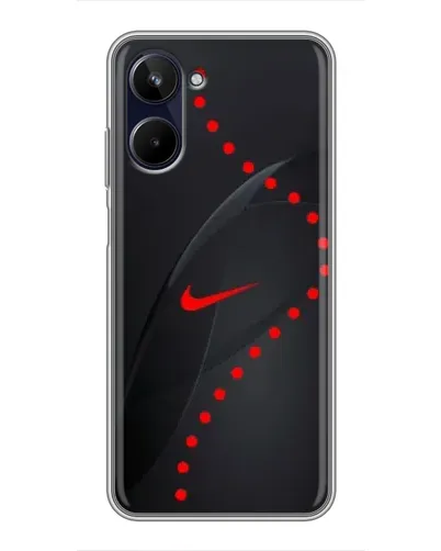 Чехол для Realme 10 с картинкой «Абстрактный дизайн Nike»