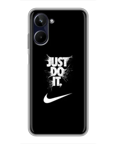 Чехол для Realme 10 с картинкой «Текстовый принт Nike»