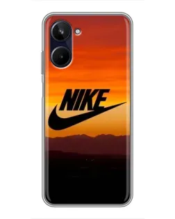 Чехол для Realme 10 с картинкой «Nike — вечерний горизонт»