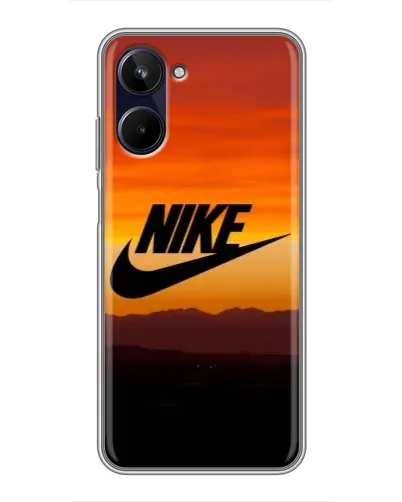 Чехол для Realme 10 с картинкой «Nike — вечерний горизонт»