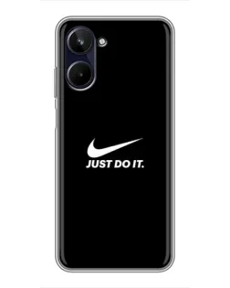 Чехол для Realme 10 с картинкой «Минимализм от Nike»