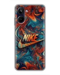 Чехол для Realme 10 с картинкой «Nike в абстракции»