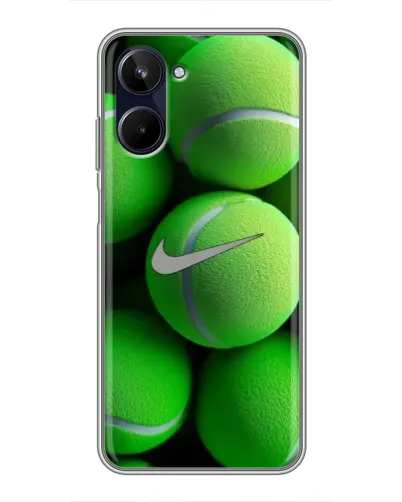 Чехол для Realme 10 с картинкой «Теннисные мячи Найк»