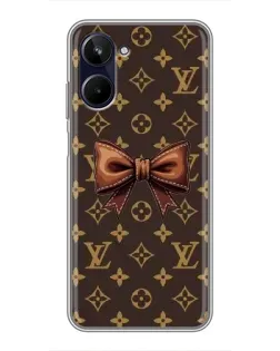 Чехол для Realme 10 с картинкой «LV с бантом»