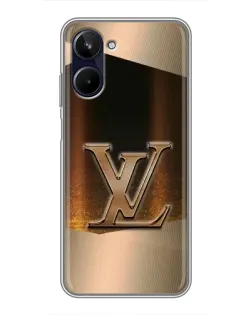 Чехол для Realme 10 с картинкой «LV — золотое сияние»