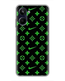 Чехол для Realme 10 с картинкой «Неоновый принт LV»