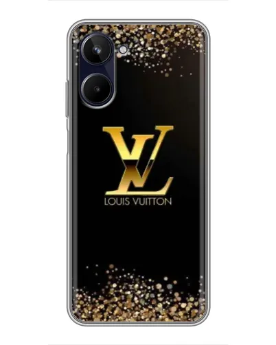 Чехол для Realme 10 с картинкой «LV — золотые искры»