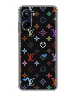 Чехол для Realme 10 с картинкой «Цветная монограмма LV»