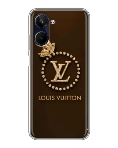 Чехол для Realme 10 с картинкой «LV — золотая печать»