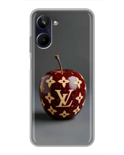 Чехол для Realme 10 с картинкой «Красное яблоко LV»