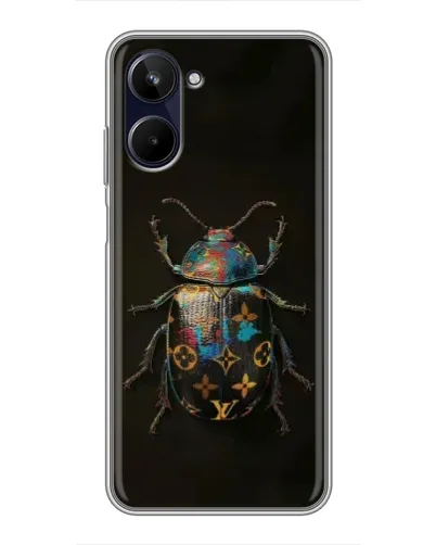 Чехол для Realme 10 с картинкой «LV — мраморный принт»