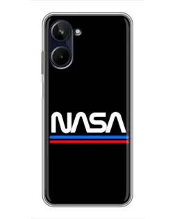 Чохол для Realme 10 з картинкою «NASA — класика Red Blue» Чохол для Realme 10 з картинкою «NASA — класика Red Blue»