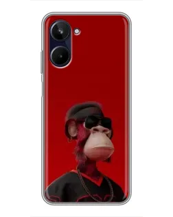Чохол для Realme 10 з картинкою «Bored Ape в червоному» Чохол для Realme 10 з картинкою «Bored Ape в червоному»