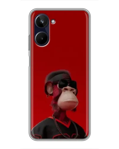 Чехол для Realme 10 с картинкой «Bored Ape в красном» Чехол для Realme 10 с картинкой «Bored Ape в красном»