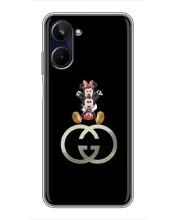 Чехол для Realme 10 с картинкой «Минни Маус на лого»