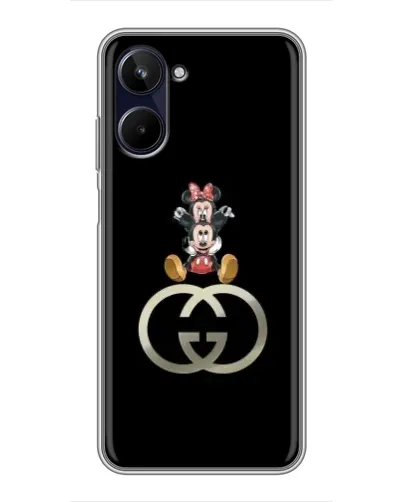 Чехол для Realme 10 с картинкой «Минни Маус на лого»