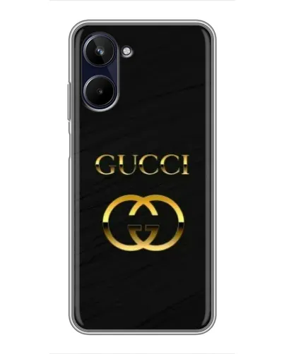 Чехол для Realme 10 с картинкой «Золотой логотип Gucci»