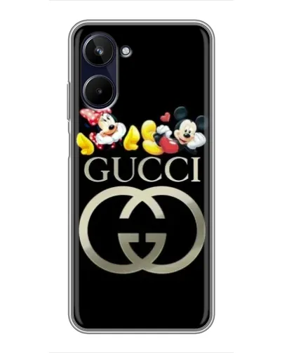 Чехол для Realme 10 с картинкой «Gucci — герои Disney»